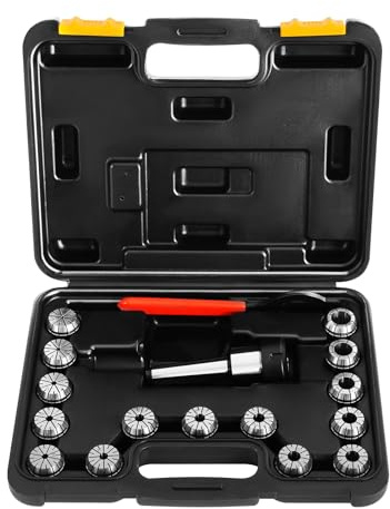 Milling Cutter Holder 15 Collets 15 Piece Collet Set Milling Machine Collet Tool Holder Collet Chuck for Milling Machine Workshop Metalworking Tools