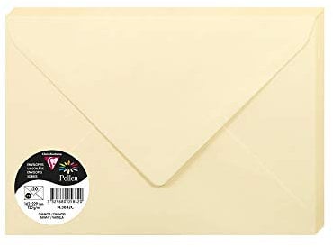 Clairefontaine - Ref 5842C - Pollen Envelopes (Pack of 20) - C5 Sized, 120gsm Paper, Gummed Seal, Inkjet & Laser Printer Compatible, Acid Free - Tawny
