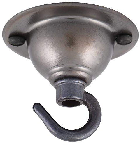ElekTek Piastra per lampadario a soffitto, diametro 65 mm, con gancio, colore bronzo