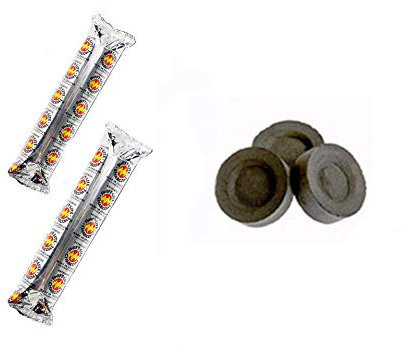 Pack of 20 Coal Charcoal Shisha Pipe Hookah Bakhoor Coal Pen Discs Rolls Tablets Sheesha Nakhla No Nicotine