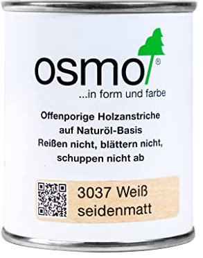 Osmo TopOil Tester Size - High Solid Oil 3037, White Satin, 125ml - Durable Wood Oil for Wooden Kitchen Surfaces, Water-Resistant & Food Safe, Wood Treatment & Wood Finish