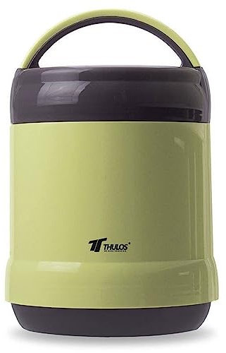 Thulos Fiambrera Termo, Verde/Marrón, 1 Litro