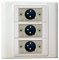 Placa de Pared, 3 XLR Conector de micrófono,Keystone Audio Conectores Placa de Enchufe Blanco Decorativos Montaje del Dispositivo Cubierta del acoplador (Tipo:86)