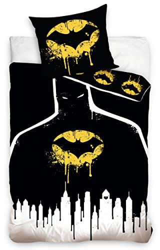 Bettwäsche Set Batman Größe: 140 x 200 cm, 65 X 65 cm, 100% Baumwolle