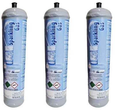 TermoidraulicaRV® Lot de 3 bouteilles jetables Co2 de 600 g d'eau gazeuse de rechange pour refroidisseurs d'eau raccord standard M11 x 1