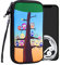 kwmobile Handytasche für Smartphones XL - 6,7/6,8 - Neopren Handy Tasche Hülle Cover Case Schutzhülle - Eule Baum Mehrfarbig Blau Braun - 17,2 x 8,4 cm Innenmaße