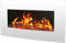 BREAKLING Caminetto elettrico da Parete Venezia - Bianco - Con Telecomando - 90x15x55cm - Effetto Fiamma a LED - Caminetto con Timer e Controllo Automatico di Temperatura
