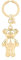 TOUS LLAVERO OSO TEDDY BEAR DORADO, Damen Schlüsselanhänger, Gold, Talla única -
