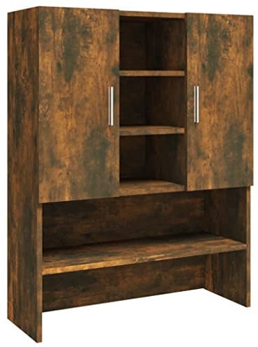 vidaXL Mobile per Lavatrice Rovere Fumo 70,5x25,5x90 cm