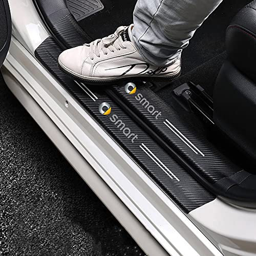 4 Stück Auto Einstiegsleisten Schutz, für Smart Fortwo Forfour 453 451 450 Anti Scratch Türschweller Schutz Leisten Auto Zubehör Kohlefaser Auto Aufkleber