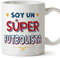 MUGFFINS Tazas para FUTBOLISTA hombre - En Español - Soy Súper - 11 oz / 330 ml - Regalo original y divertido