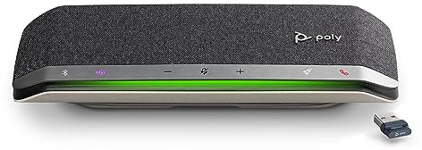 Poly Sync 40+ Intelligenter Konferenzlautsprecher – Flexible Arbeitsbereiche – Verbindung mit PC/Mac über BT600-Adapter oder mit Smartphone über Bluetooth – Zertifiziert für Microsoft Teams