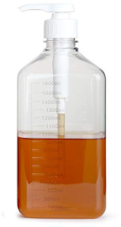 1600 Ml Einfache Press-Pumpflasche, Leere Sirup-Ketchup-Saucen-Gewürzbehälter, Kunststoff-Kaffeesirupspender für Kaffeebar, Kaffeepumpenspender, Lebensmittelspender für die Heimküche