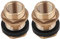 ANCLLO Regentonnen Wassertanks Set 2 Stück Wasserfass Fitting Fassverschraubung mit 3/4 Zoll Außengewinde x 1/2 Zoll Innengewinde für Wasserhähne