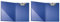 Original Falken Premium Klemmbrett-Mappe. Made in Germany. Mit stabilem Pappkern und Kunststoffbezug außen und innen für DIN A4 mit Tasche im Vorderdeckel mit Stiftehalter blau (Packung mit 2)