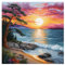 Cukol Kreuzstich Set Vorgedruckt Küstenlandschafts, Stickvorlagen Stickbilder Vorgedruckt Kreuzstich Stickpackungen Stickpackung Cross Stitch Embroidery Kit Stickset Sticken Set Erwachsene Anfänger