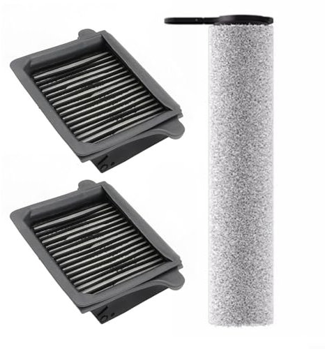 Bürstenrolle und Ersatzfilter für Tineco Floor O-NE S7 schnurlosen Nass-Trockensauger, kabelloser Dampf-Bodenreiniger, 1 Bürstenrolle + 2 HEPA-Filter
