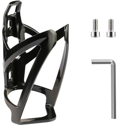 YHT Bike Water Bottle Cage,Lightweight Bicycle Bottle and Drink Cup Holders with Screws,Universal Cycling Kettle for Road,Mountain and Kids Bikes(1PC,Black)