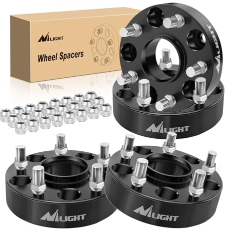 Nilight 5x5.5 Wheel Spacers for 2011-2022 Grand Cherokee,2018-2022 Wrangler JL/JLU,2019-2022 Gladiator JT,2011-2022 Durango,1.5 inch Wheel Spacer 5x127mm with 14x1.5 Studs & 71.5mm bore