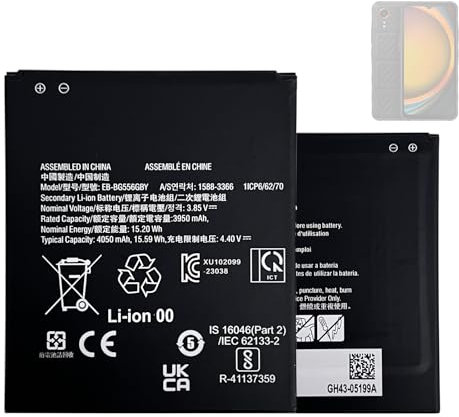 HIGHAKKU Replacement Battery EB-BG556GBY Compatible with Galaxy Xcover 7 SM-G556 Mobile Phone