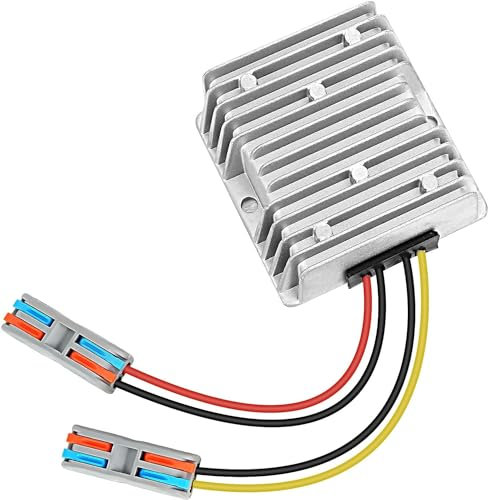 Gebildet Convertitore di Tensione +Connettore filo 2 pezzi DC/DC Regolatore DC 24V Step-Down a 12V 20A 240W Trasformatore Buck Impermeabile