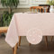 Romanstile rosa Tischdecke abwaschbar 140x240 cm rechteckige Tischdecken Tischtuch Tafeldecke Table Cloth wasserabweisend für Esstisch,Weihnachten,Outdoor,Garten,Geburtstag,Feste,Hochzeiten,Party