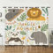 ZZTBQ Safari Tiere Kinderzimmer Gardinen mit Ösen Zoo Tiere & Dschungel Faultier Löwe Panda Elefant Verdunkelungsvorhang 140x160cm Für Jungen Mädchen Kinder Schlafzimmer