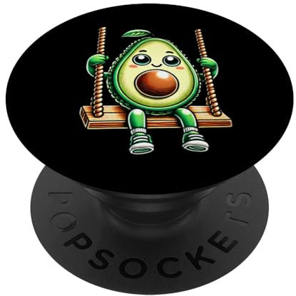 Eine süße Avocado-Schaukel auf einer Schaukel PopSockets mit austauschbarem PopGrip