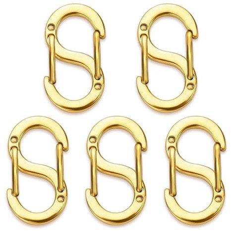 5Pcs Necklace Clasps, Opening Shortener Lobster Clasps Necklace Bracelet Connectors Gold Bracelet Clasps Necklace Closures for DIY Jewelry Making and Repair(16 * 9mm)