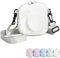 HIYQIN Funda Duro para Cámara Compatible con Cámara Instantánea Fujifilm Instax Mini 12/11/9/8/90/99/40, para Instax Mini Bolsa de Transporte con Correa para el Hombro - Blanco