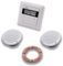 Gira Unterputz IP Internetradio 232003 + Bluetooth Komplett-SET System 55, reinweiß glänzend + 2 x Deckenlautsprecher Einbaulautsprecher (Feuchtraum/Badezimmer) + 20 Meter Lautsprecherkabel 2x0,75 mm