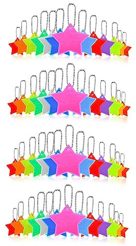 BESPORTBLE 52 Stück Schlüsselanhänger Reflektierende Rucksack Anhänger Stern Geldbeutel Hängedekoration Anhänger Reflektierende Anhänger Rucksack Schlüsselanhänger Sportrucksäcke