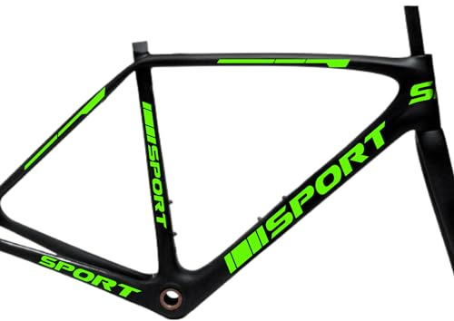 DualColorStampe Set 15 Adesivi Stickers Decal Telaio Bici Bicicletta adesivi telaio MTB Universale Protezione B0169 (VERDE FLUORESCENTE)
