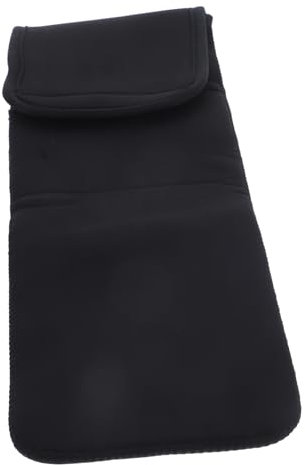 Healeved Bolsa para Plancha De Pelo Portátil Resistente Al Calor con Doble Compartimento para Rizador y Alisador Almacenamiento para Herramientas De Peinado Viaje y Hogar Color Negro