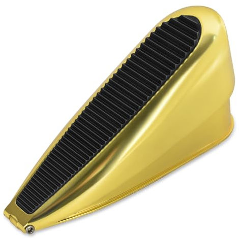 Door Stop, Heavy Duty Door Stoppers for Floor, Large Door Wedge Adjustable 70mm Tall Door Stops Indoor Outdoor, Non Slip Doorstop Suitable for Any Floor (Gold, Zinc Alloy)