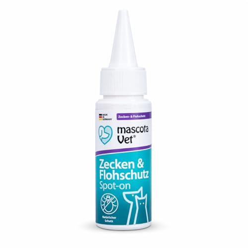 mascota Vet - Zecken SpotOn – Natürlicher Zecken- und Flohschutz, mit Laurinsäure & pflanzlichen Ölen, für Hunde, Katzen, Kaninchen & Vögel, bis zu 12 Wochen Schutz, chemiefrei