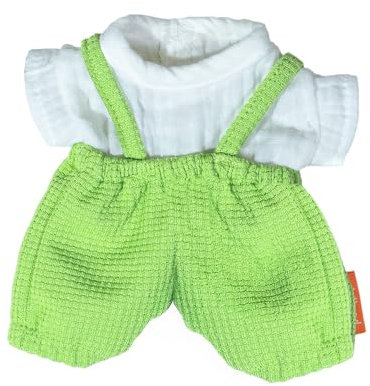 Miniland - Kleidung für 21 cm Puppe, Bekleidungszubehör für Puppen, Latzhose und Sommer-T-Shirt