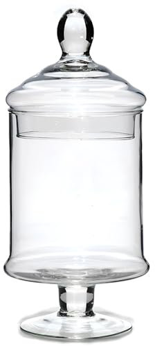 COSE DA CASA Potiche in vetro con coperchio H29xD13 cm Patisserie mini alzata porta dolci biscotti caramelle barattolo pasabashe arredo bar ristorante banco