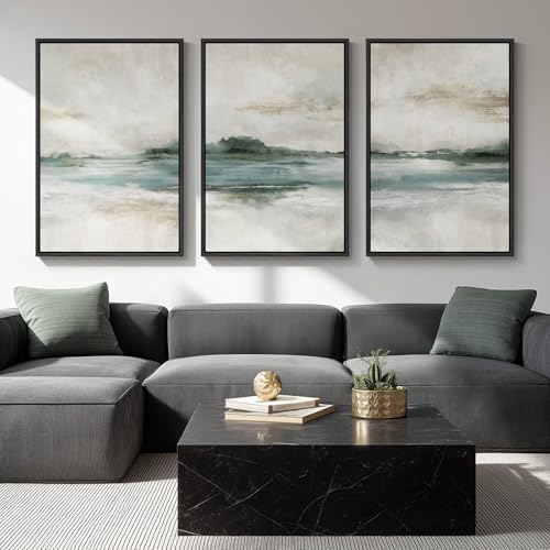 Large Framed Abstract Nature Landscape Wall Art for Living Room, 24x36 In