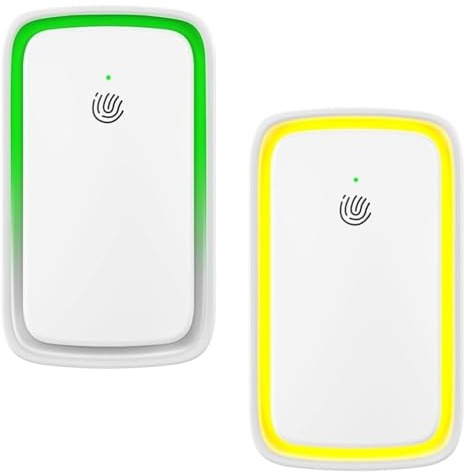 2 Pack Air Ionizers for Home Negative Ion Air Purifier Plug In with Nightlight Quiet Air Cleaner for Bedroom, Office, Kitchen, Portable Air Filter Odor, Smoke Dust, Pets