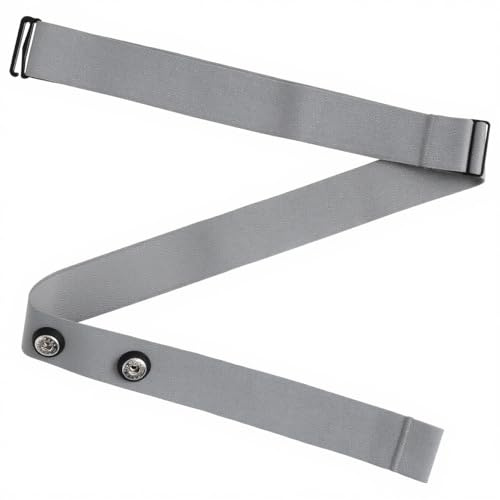 Jecdfs Ersatzgurt für ANT+ und Bluetooth Brustgurt Polar H7 H9 - Kompatibel mit Coospo, Wahoo - Grau Universelle Größe M-XL (65cm bis 95cm) für Walken Joggen Langstreckenläufe