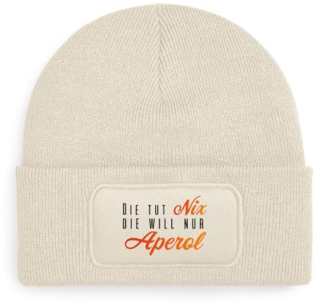 BOO Shirt Die TUT nix – Aperol Mütze – lustige Beanie mit Spruch für Aperol Fans – Geschenkidee für Frauen, Freundinnen & Aperitivo-Liebhaber