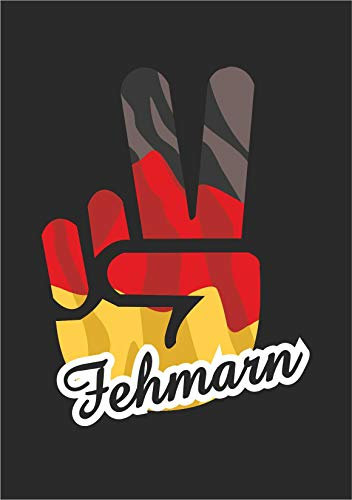 INDIGOS UG - Aufkleber - Autoaufkleber - Sticker - Deutschland - Stadt Fehmarn - ca. 10x8cm - Victory - Sieg - Heckscheibe, Kofferraum, Laptop, Fussball, Sport, Schule, Tuning