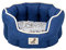 allpetsolutions Alfie Range Dog Bed - Warm, Fleece-Lined Machine Washable Dog Bed with Raised Rim - Calming Pet Sofa & Home Lounger with Extra Soft Reversible & Removable Pillow Cushion - Navy, Large