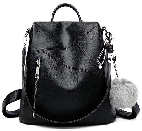 BUKESIYI Donna Borsa Zaino Elegante Zainetto Borse a Tracolla Zaini Antifurto Zainetti 2024 PU Pelle IT78163 Nero