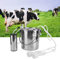 Zerodis Tragbare elektrische Melkmaschine, 100-240 V Haushalts-Impulsmelker Melkmaschine Ziegenschaf-Melkkit mit 5-Liter-Eimer-EU-Stecker(Für Ziege)