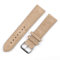ZXF Uhrenarmband Handgemachte Uhrenband 18mm 20mm 22mm 24mm Vintage Lederband Ersatz Tan Beige Für Männer und Frauen Uhren (Band Color : Beige Side Wire, Band Width : 20mm)