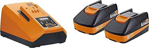 FEIN Akku-Starter-Set mit 2 Li-Ionen-Akkus Spannung 18V Kapazität 6 Ah mit Schnellladegerät ALG 80 BC,hohe Ladestroms von 8 Ampere , Bluetooth®-Konnektivität