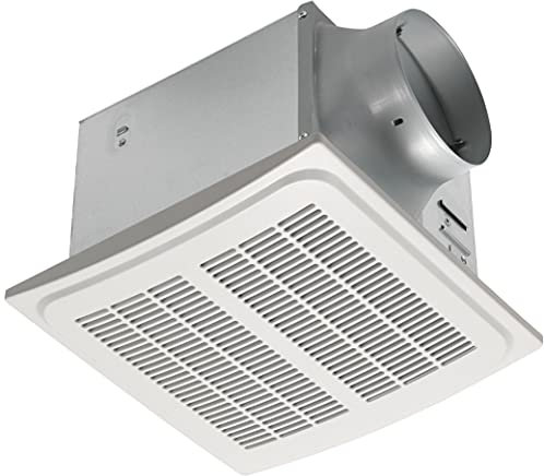 Homewerks 7136-02HW Ventilateur de salle de bain avec capteur d'humidité automatique et puissant ventilateur d'évacuation pour grande pièce 140 CFM Whisper Quiet 1.0 Sone Energy Star