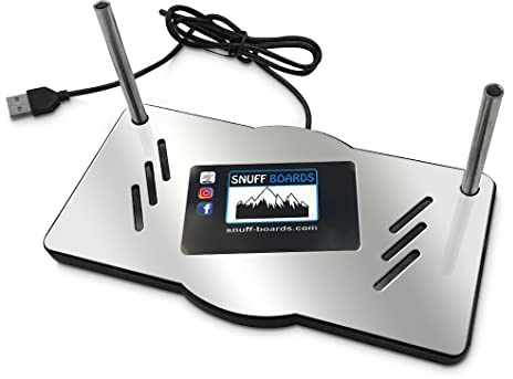SNUFF BOARDS SNUFF-MATE HOT PLATE MINI Electric Plug-In Hot Plate Board Grooves Slots. 2 premium metal straws.
